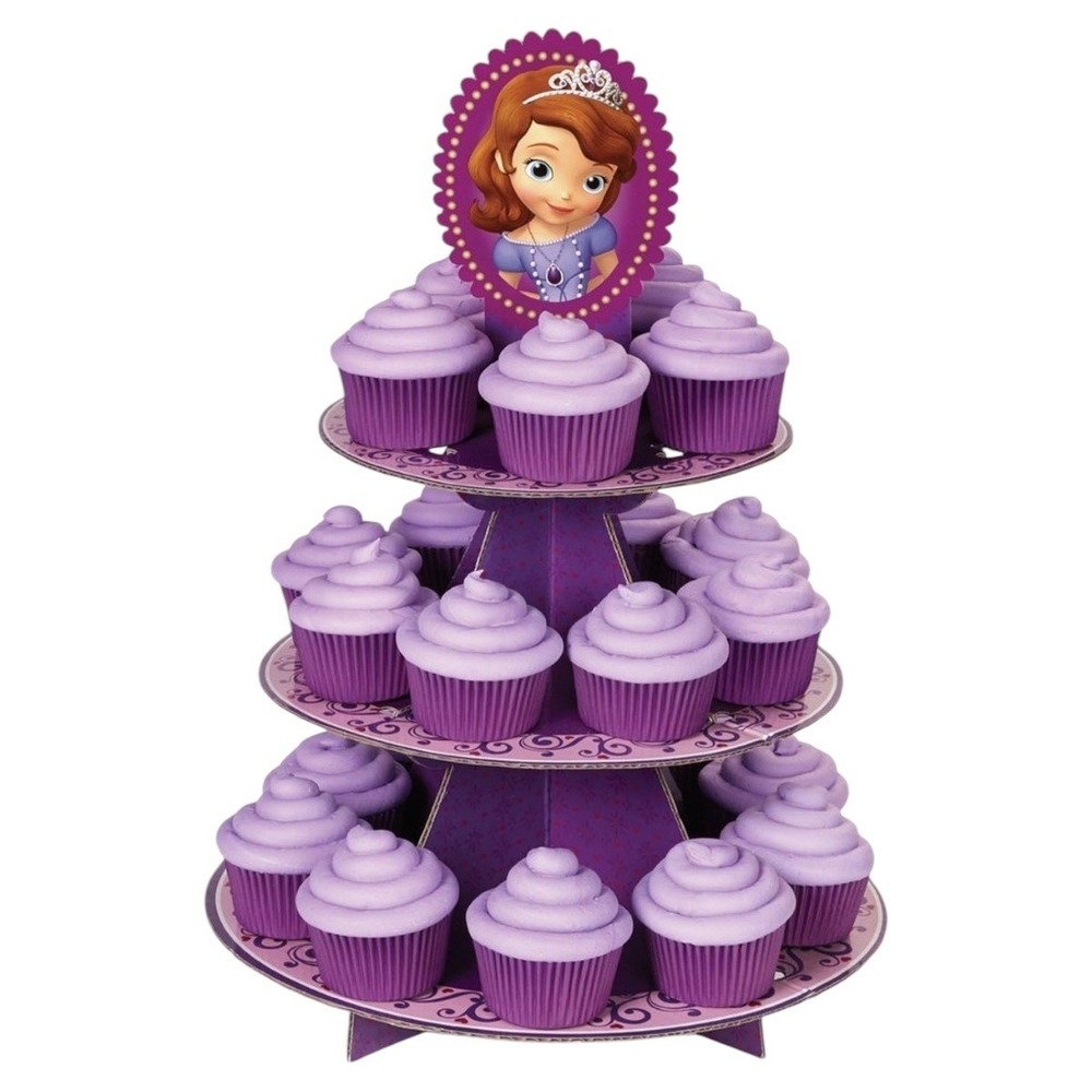 Wilton Disney Sofia the First Princess Cupcake Stand 3 Tier Purple Party